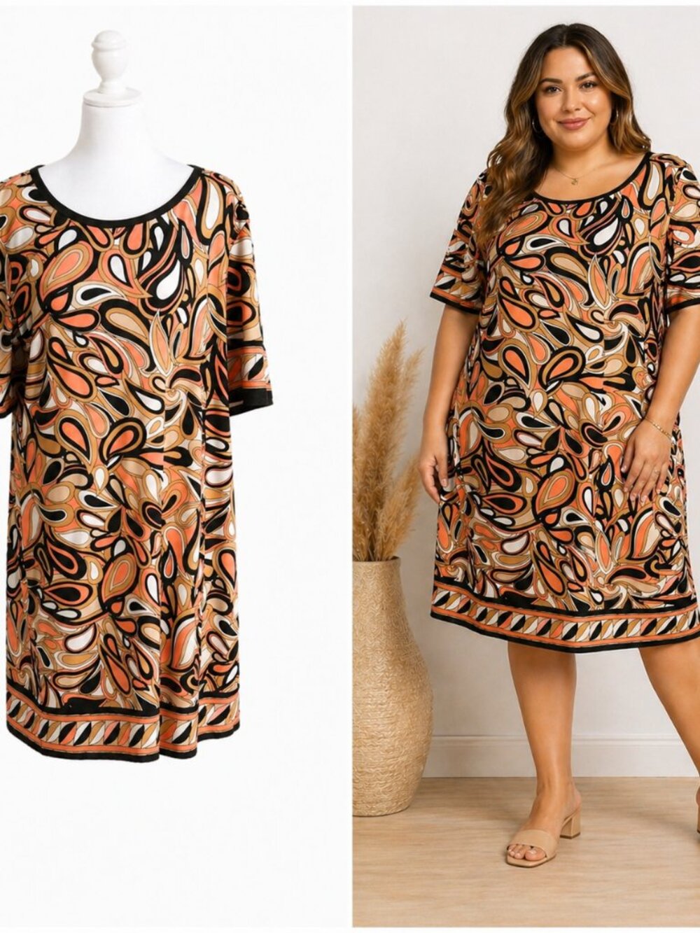 Michael Kors XL Pucci Style Psychedelic Shift Dress Mod Resort Coastal Chic